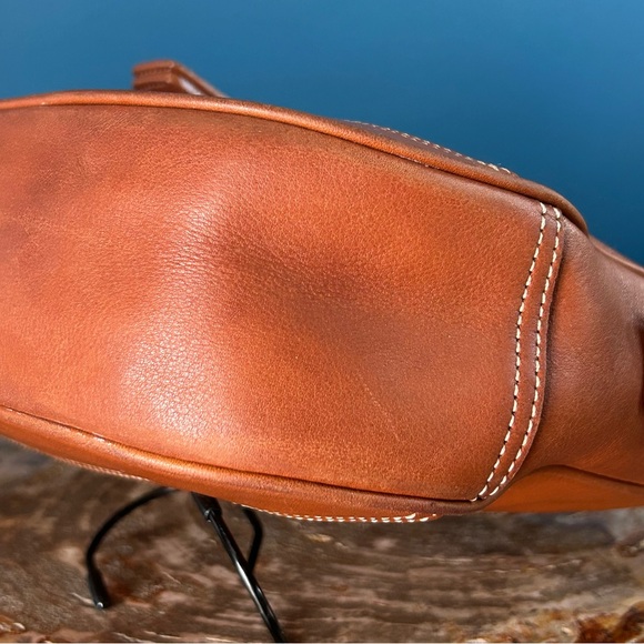 Vintage Coach Hampton Saddle Brown Leather Hobo Shoulder Purse 7583 - Picture 14 of 17